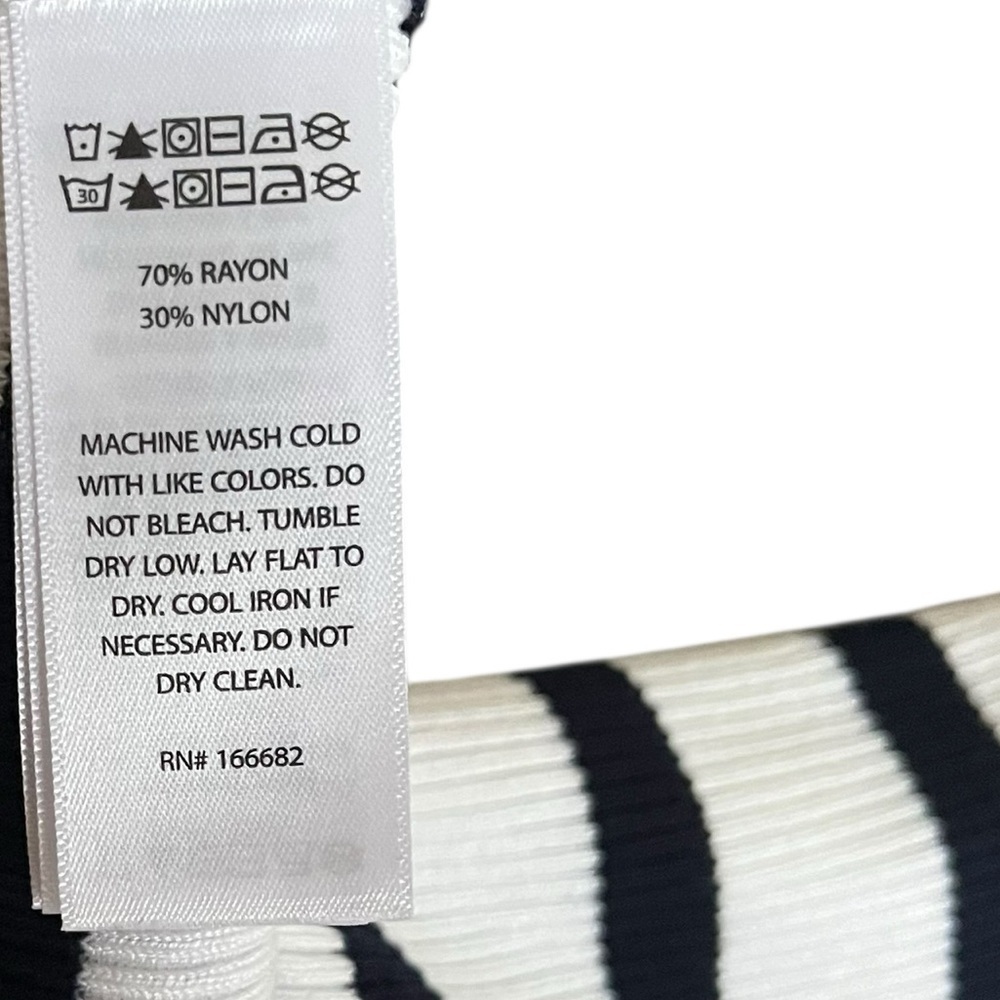 House of Harlow 1960 Black White Stripe Knit Midi Dress XS - Picture 11 of 12